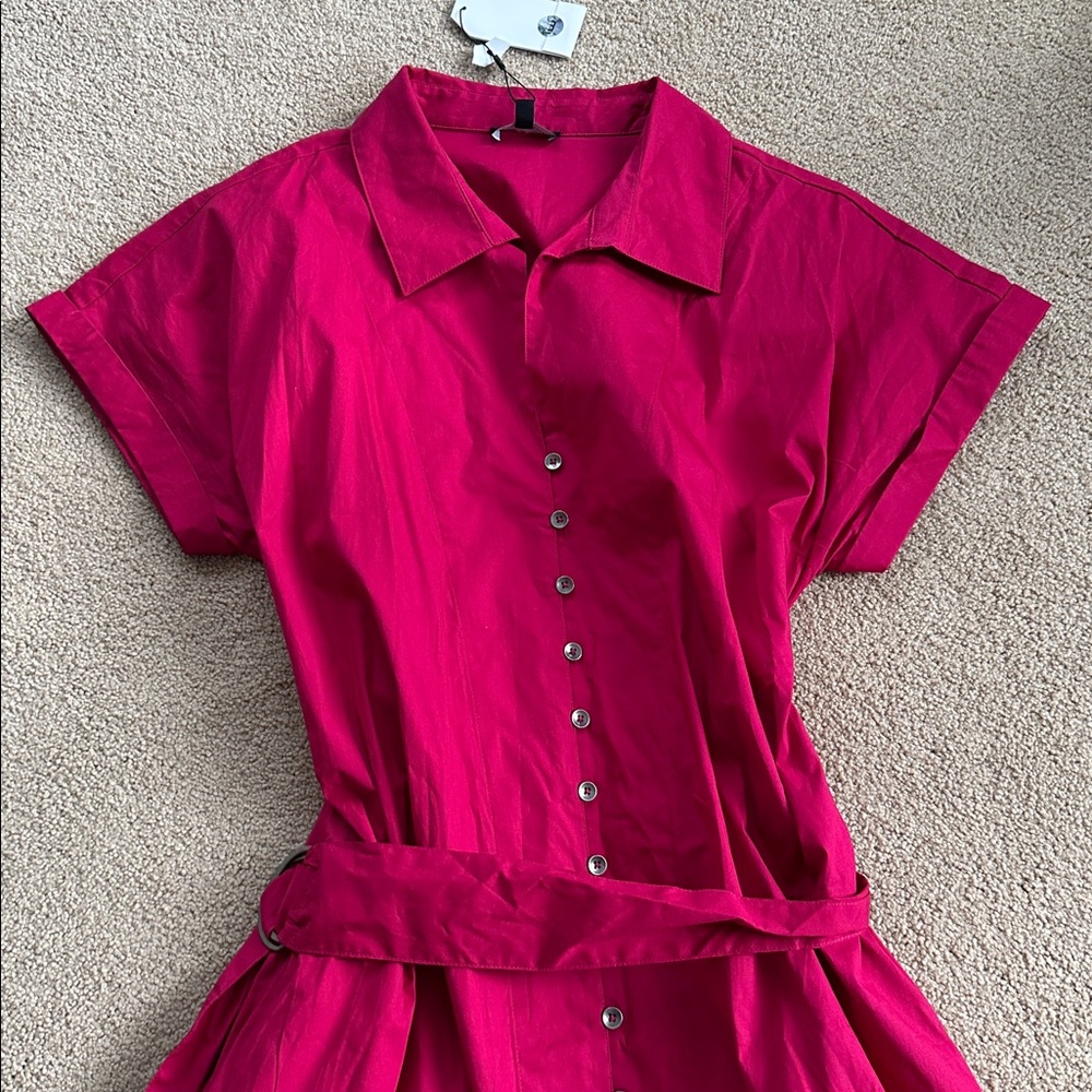 Universal Standard belted shirt dress - Picture 5 of 12